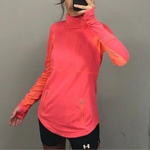 Lululemon Reflect Half Zip Pullover Light Flare Pink Size 4 Thumbholes